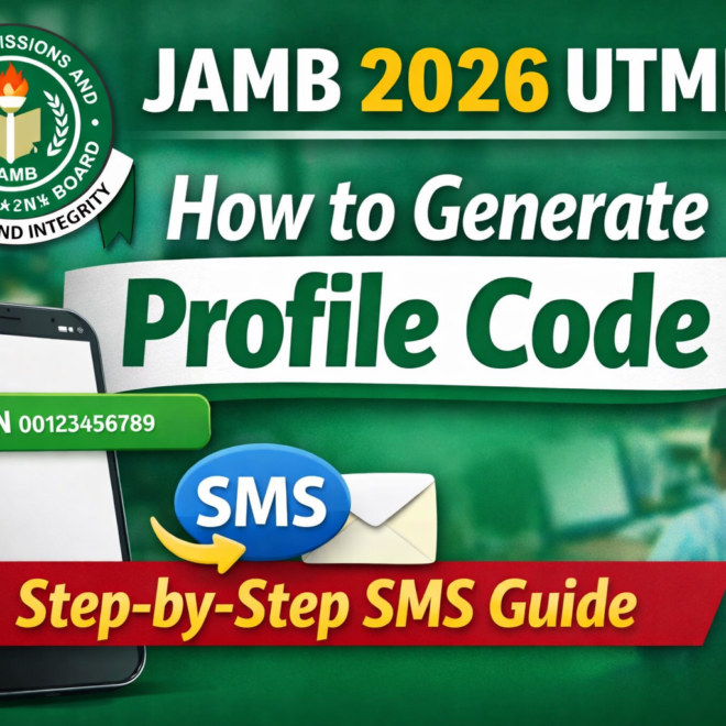 JAMB 2026 UTME Registration: How to Generate Profile Code and ePIN